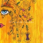 Acrylic, Oil Pastels and 3-D Paint - Margarita Woman