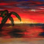 Acrylic and Glaze - Florida Sunset