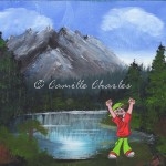 Acrylic and Colored Pencil - Triumphant Mountain Scape