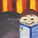 Acrylic - Boy Reading