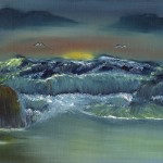 Oil Paint - Beach Sunset