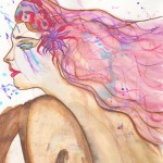 Beautiful Chaotic Woman - Watercolor Pencil